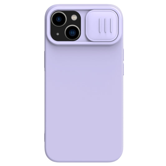 For iPhone 14 NILLKIN CamShield MagSafe Liquid Silicone Phone Case(Purple) - iPhone 14 Cases by NILLKIN | Online Shopping UK | buy2fix