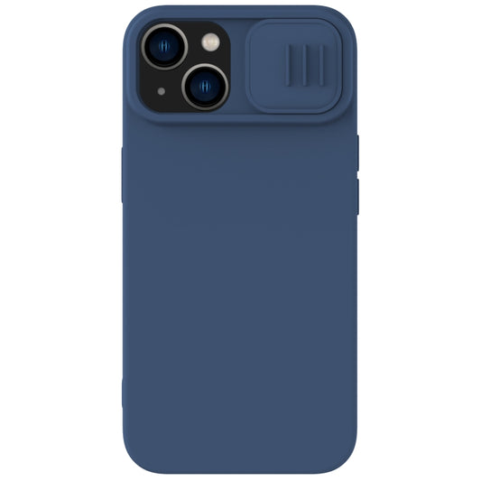 For iPhone 14 NILLKIN CamShield MagSafe Liquid Silicone Phone Case(Blue) - iPhone 14 Cases by NILLKIN | Online Shopping UK | buy2fix