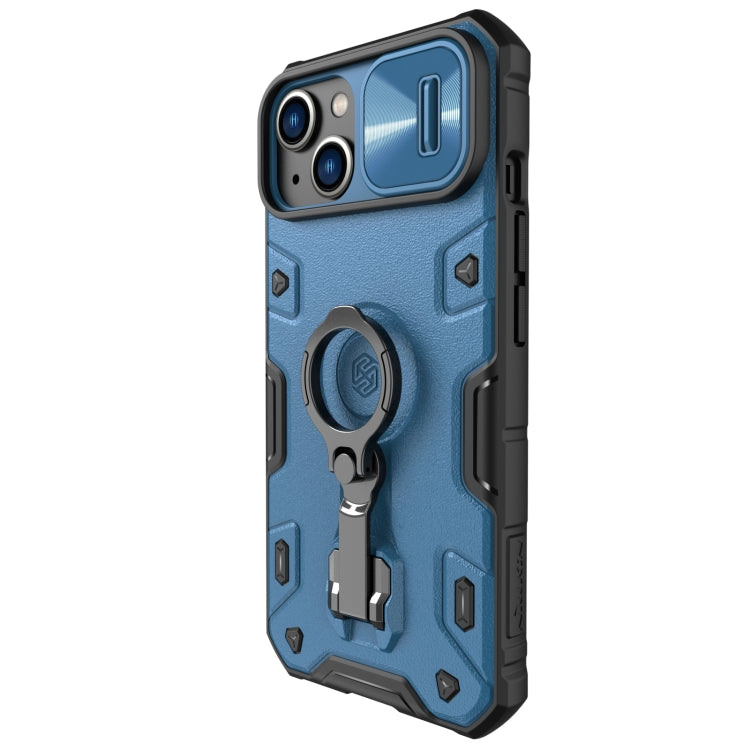 For iPhone 14 NILLKIN Shockproof CamShield Armor Protective Case(Blue) - iPhone 14 Cases by NILLKIN | Online Shopping UK | buy2fix