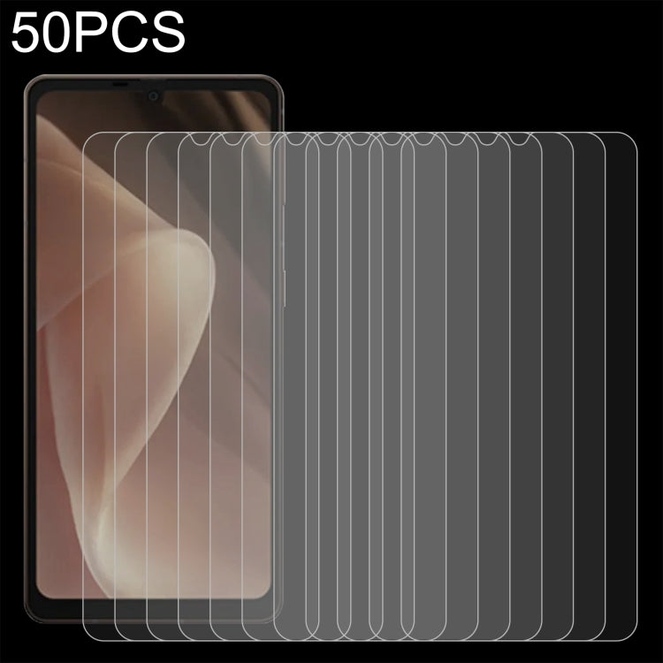 For Sharp Aquos Sense7 Plus 50pcs 0.26mm 9H 2.5D Tempered Glass Film - Others by buy2fix | Online Shopping UK | buy2fix