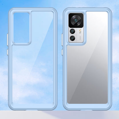 For Xiaomi Redmi K50 Ultra/Xiaomi 12T/Xiaomi 12T Pro Colorful Series Acrylic + TPU Phone Case(Blue) - Xiaomi Cases by buy2fix | Online Shopping UK | buy2fix