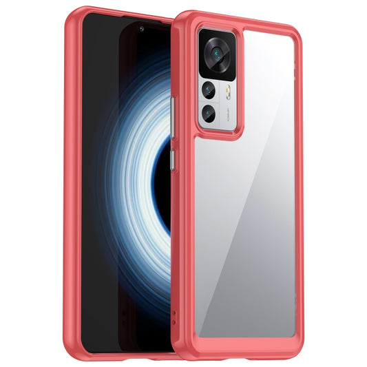 For Xiaomi Redmi K50 Ultra/Xiaomi 12T/Xiaomi 12T Pro Colorful Series Acrylic + TPU Phone Case(Red) - Xiaomi Cases by buy2fix | Online Shopping UK | buy2fix