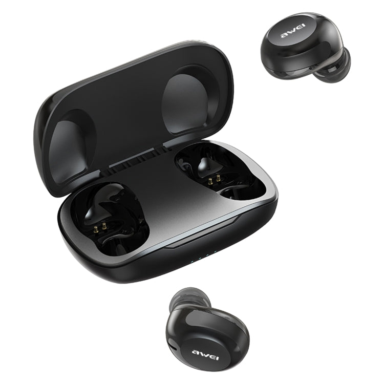 awei T20 Bluetooth 5.1 True Wireless Headset(Black) - Bluetooth Earphone by awei | Online Shopping UK | buy2fix