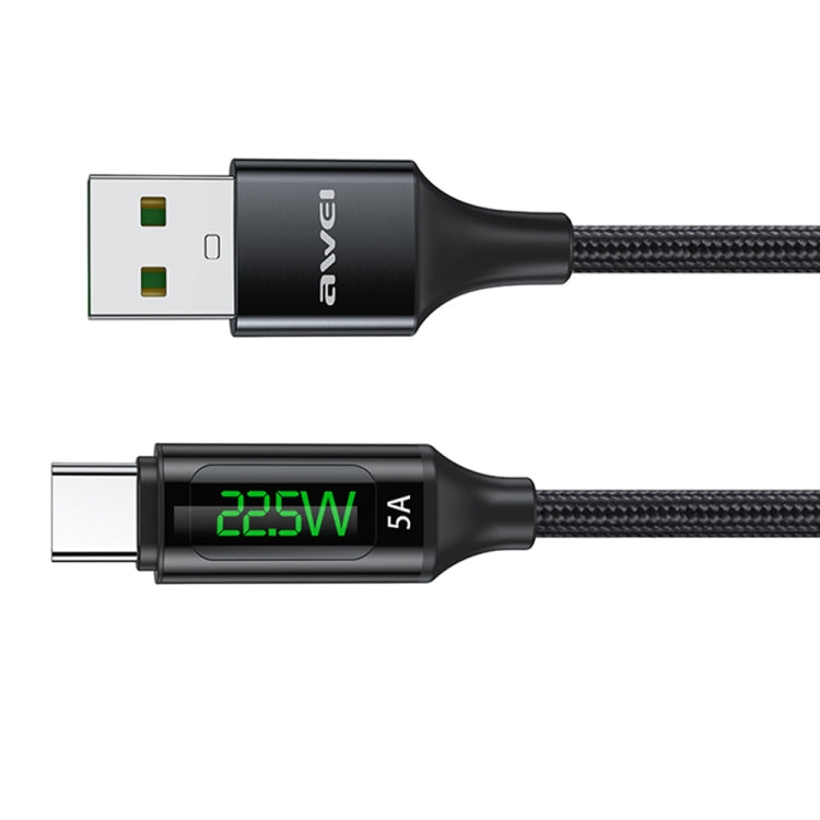 awei CL-123T 1m USB to USB-C / Type-C Digital Display Data Fast Charging Cable - USB-C & Type-C Cable by awei | Online Shopping UK | buy2fix