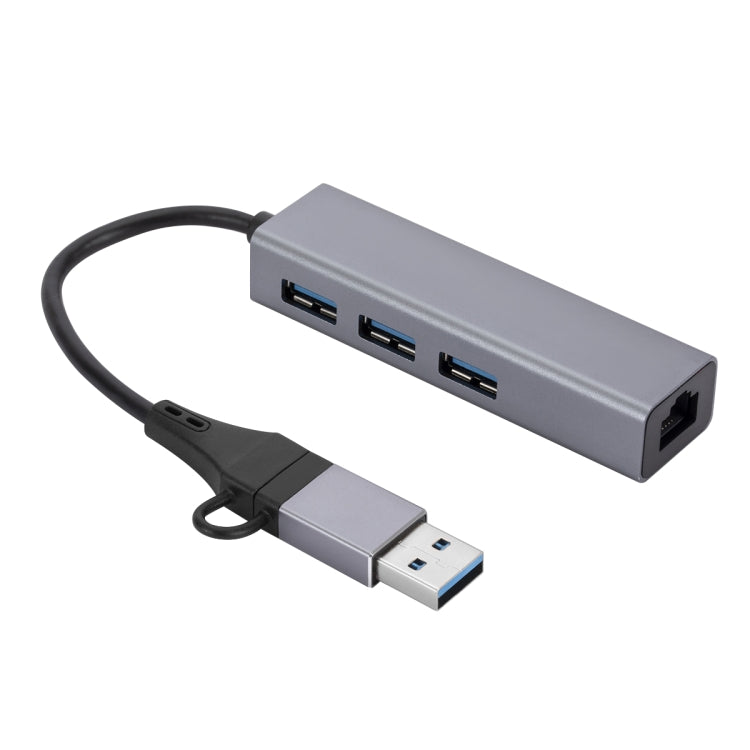 SL-006 USB3.0 Gigabit Network Type-C to Network Port USB x 3 HUB - Computer & Networking by buy2fix | Online Shopping UK | buy2fix