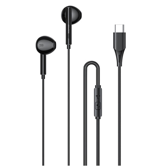 awei PC-1T 1.2m Mini Stereo Semi In-ear Earphones(Black) - Type-C Earphone by awei | Online Shopping UK | buy2fix