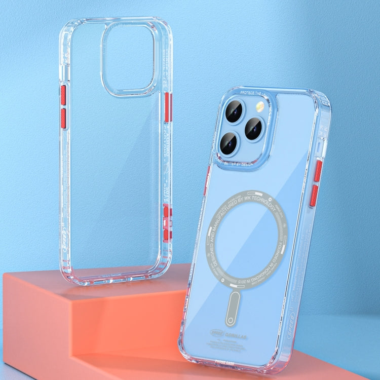 For iPhone 14 WEKOME Gorillas Clear Magsafe Phone Case(Transparent) - iPhone 14 Cases by WK | Online Shopping UK | buy2fix