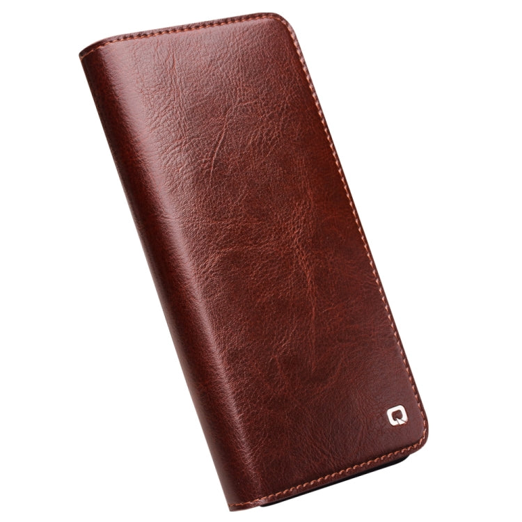 For Samsung Galaxy S22+ 5G QIALINO Genuine Leather Phone Case(Brown) - Galaxy S22+ 5G Cases by QIALINO | Online Shopping UK | buy2fix