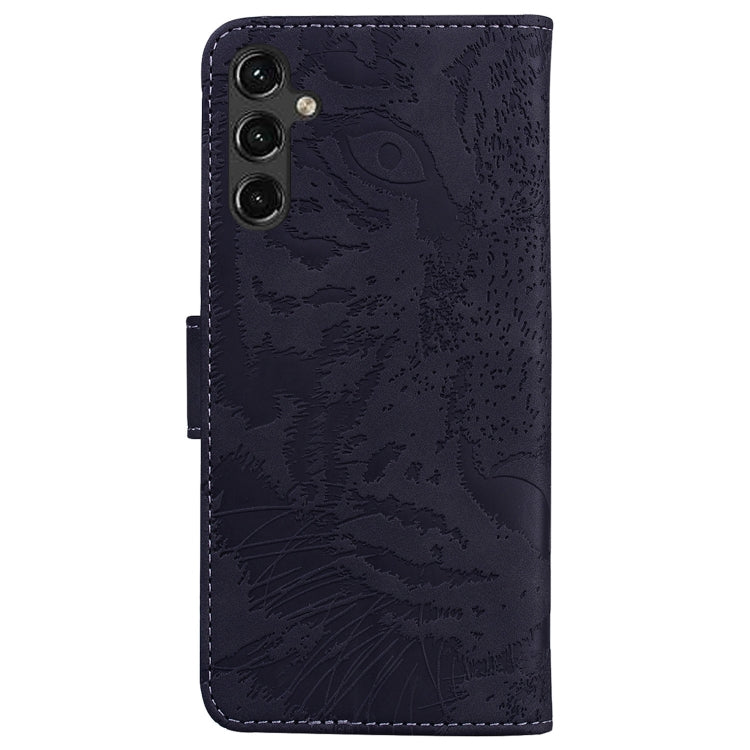 For Samsung Galaxy A14 5G Tiger Embossing Pattern Horizontal Flip Leather Phone Case(Black) - Galaxy Phone Cases by buy2fix | Online Shopping UK | buy2fix