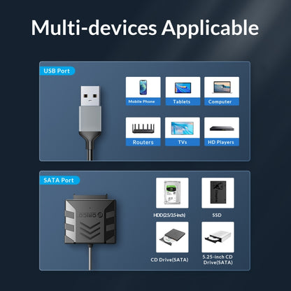 ORICO UTS1 USB 3.0 2.5-inch SATA HDD Adapter, Cable Length:0.5m - USB to IDE / SATA by ORICO | Online Shopping UK | buy2fix