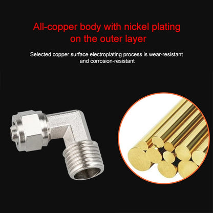 FL8-04 LAIZE Nickel Plated Copper Trachea Quick Fitting Twist Elbow Lock Female Connector -  by LAIZE | Online Shopping UK | buy2fix