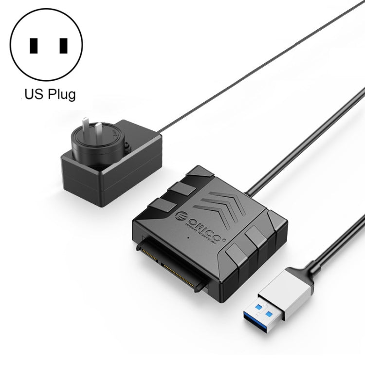 ORICO UTS1 USB 3.0 2.5-inch SATA HDD Adapter with 12V 2A Power Adapter, Cable Length:0.5m(US Plug) - USB to IDE / SATA by ORICO | Online Shopping UK | buy2fix