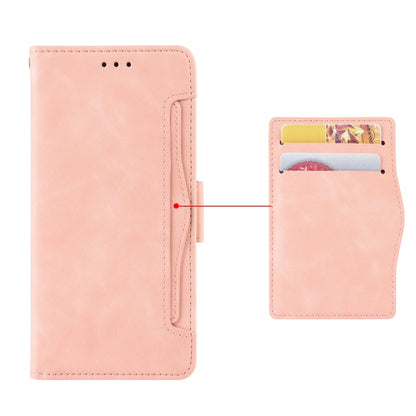 For T-Mobile REVVL 6 Pro 5G Skin Feel Calf Texture Card Slots Leather Phone Case(Pink) - More Brand by buy2fix | Online Shopping UK | buy2fix