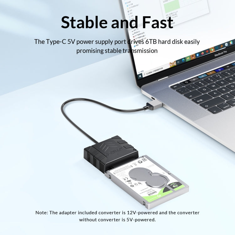 ORICO UTS1 Type-C / USB-C USB 3.0 2.5-inch SATA HDD Adapter with Silicone Case, Cable Length:0.5m - USB to IDE / SATA by ORICO | Online Shopping UK | buy2fix