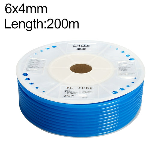 LAIZE Pneumatic Compressor Air Flexible PU Tube, Specification:6x4mm, 200m(Blue) - PU Air Pipe by LAIZE | Online Shopping UK | buy2fix