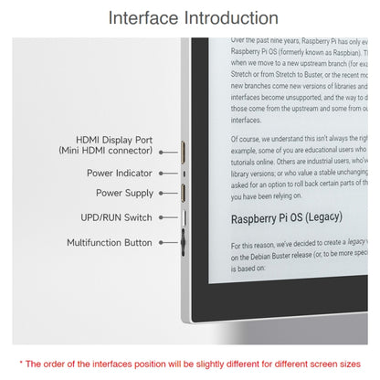 Waveshare 10.3 inch E-Paper Monitor External E-Paper Screen for MAC / Windows PC(US Plug) - Consumer Electronics by WAVESHARE | Online Shopping UK | buy2fix