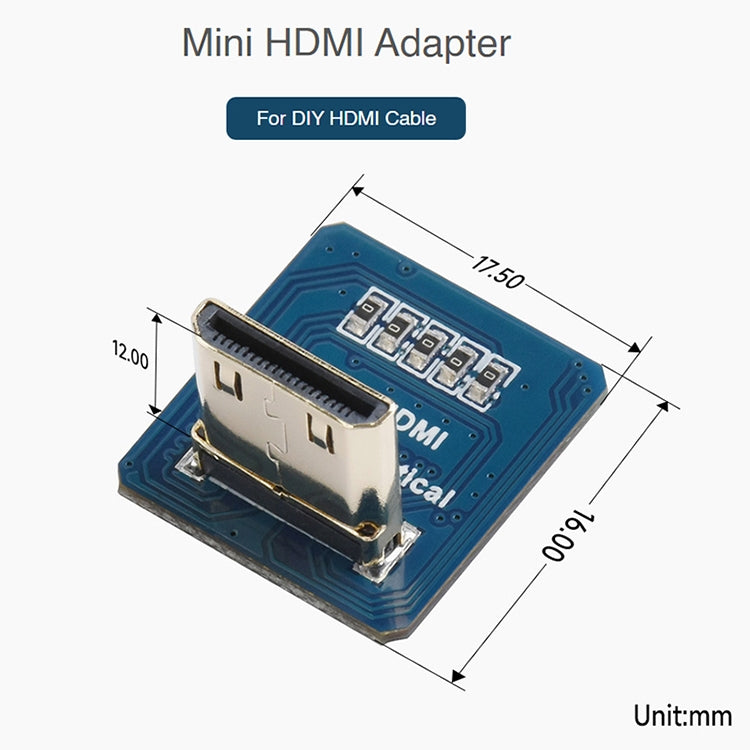 Waveshare Vertical Mini HDMI Plug Adapter Module For DIY HDMI Cable - Consumer Electronics by WAVESHARE | Online Shopping UK | buy2fix