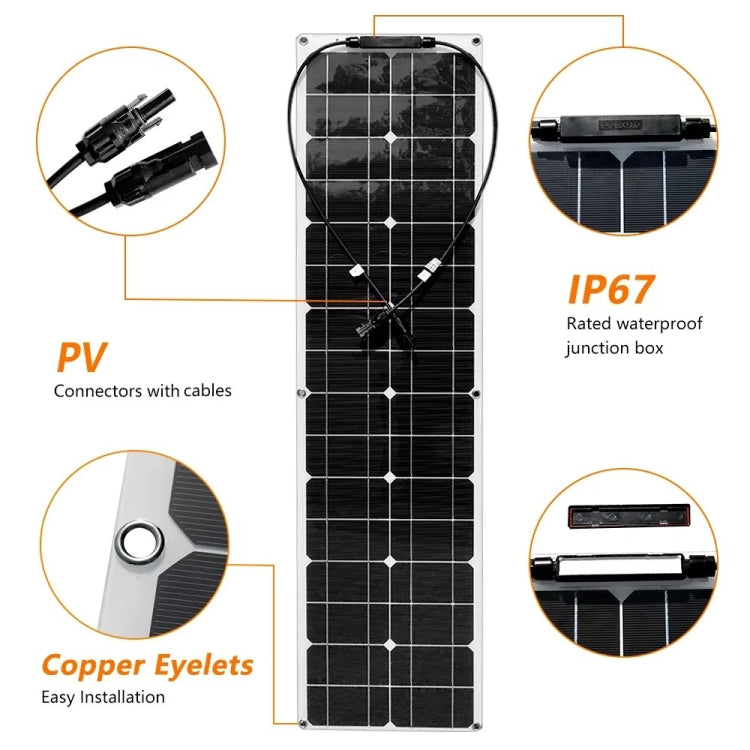 50W Single Board PV System Solar Panel(White) - Consumer Electronics by buy2fix | Online Shopping UK | buy2fix