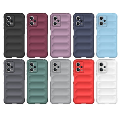 For Xiaomi Redmi Note 12 5G /  Note 12 5G India Magic Shield TPU + Flannel Phone Case(Black) - Note 12 Cases by buy2fix | Online Shopping UK | buy2fix