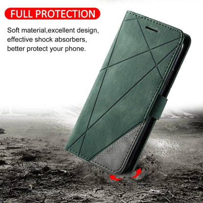 For Xiaomi Redmi A1 Skin Feel Splicing Leather Phone Case(Green) - Xiaomi Cases by buy2fix | Online Shopping UK | buy2fix