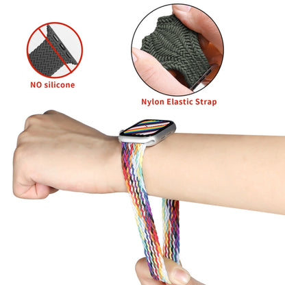 Nylon Single-turn Braided Watch Band For Apple Watch Series 8&7 41mm / SE 2&6&SE&5&4 40mm / 3&2&1 38mm, Length:145mm(Beat Purple) - Watch Bands by buy2fix | Online Shopping UK | buy2fix