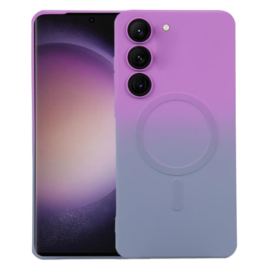 For Samsung Galaxy S22 5G Liquid TPU Silicone Gradient MagSafe Phone Case(Purple Grey) - Galaxy S22 5G Cases by buy2fix | Online Shopping UK | buy2fix
