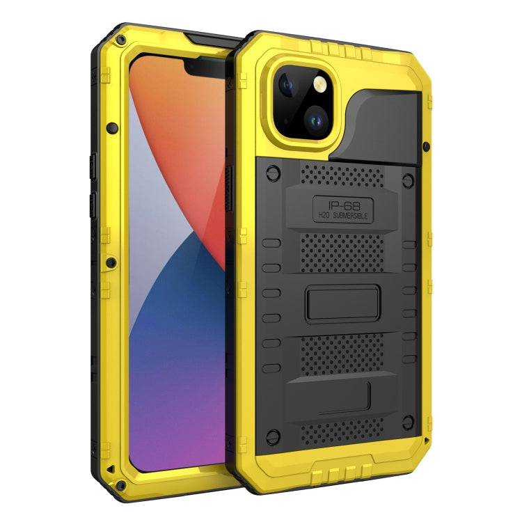 For iPhone 14 RedPepper Wolf 360 Full Body Rugged Waterproof Phone Case(Yellow) - iPhone 14 Cases by RedPepper | Online Shopping UK | buy2fix