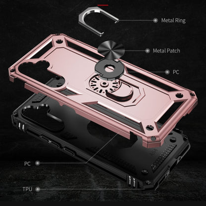 For Samsung Galaxy A54 Shockproof TPU + PC Phone Case with Holder(Rose Gold) - Galaxy Phone Cases by buy2fix | Online Shopping UK | buy2fix