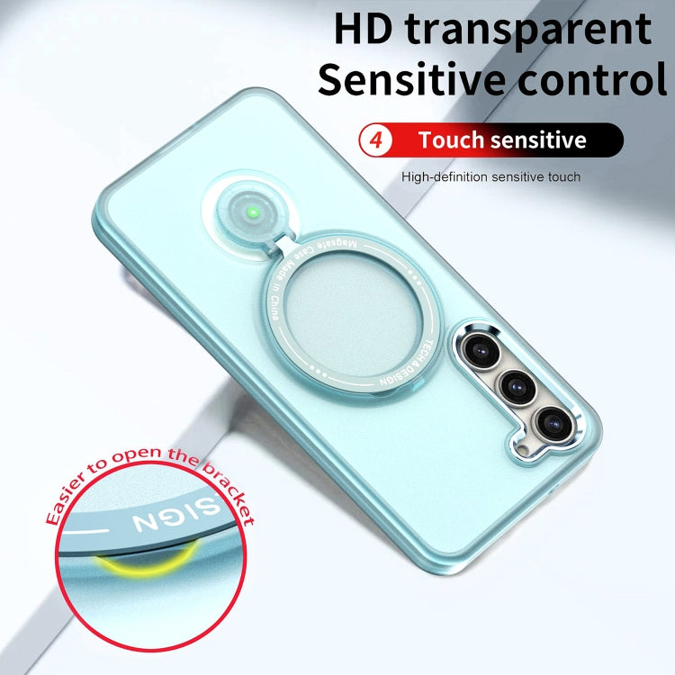 For Samsung Galaxy S23 5G 360 Degree Rotation Holder MagSafe Magnetic Phone Case(Light Blue) - Galaxy S23 5G Cases by buy2fix | Online Shopping UK | buy2fix