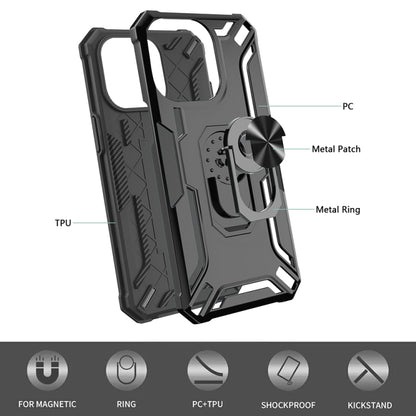 For Samsung Galaxy A52 5G / 4G Warship Armor 2 in 1 Shockproof Phone Case(Black) - Galaxy Phone Cases by buy2fix | Online Shopping UK | buy2fix