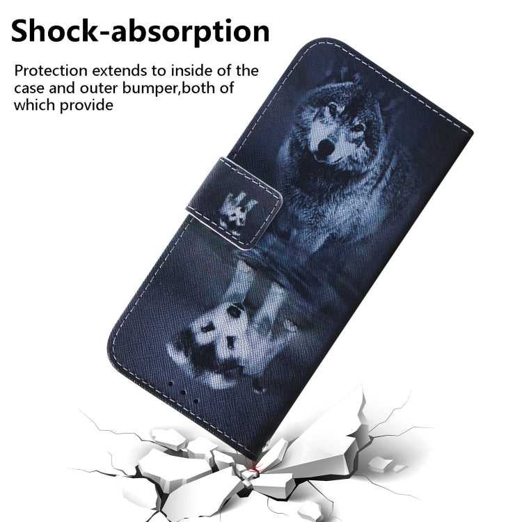 For Xiaomi 13 5G Coloured Drawing Flip Leather Phone Case(Wolf and Dog) - 13 Cases by buy2fix | Online Shopping UK | buy2fix