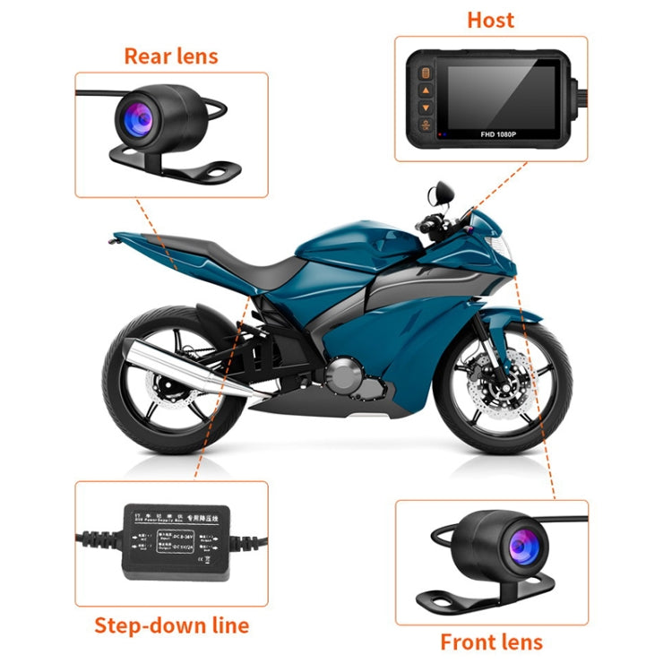 SE60 3.0 inch 1080P Waterproof HD Motorcycle DVR, Support TF Card / Cycling Video / Parking Monitoring - In Car by buy2fix | Online Shopping UK | buy2fix