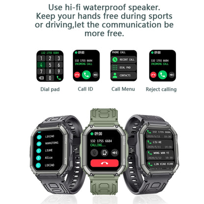 K6 1.8 inch IP67 Waterproof Smart Watch, Support Heart Rate / Sleep Monitoring(Green) - Smart Wear by buy2fix | Online Shopping UK | buy2fix