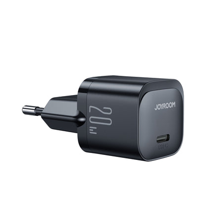 JOYROOM JR-TCF02 PD Type-C 20W Mini Charger with 1m Type-C to 8Pin Cable, Plug:EU Plug(Black) - USB Charger by JOYROOM | Online Shopping UK | buy2fix