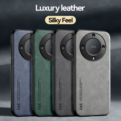 For Honor X9a Lamba Skin Feel Magnetic Leather Phone Case(Green) - Honor Cases by buy2fix | Online Shopping UK | buy2fix