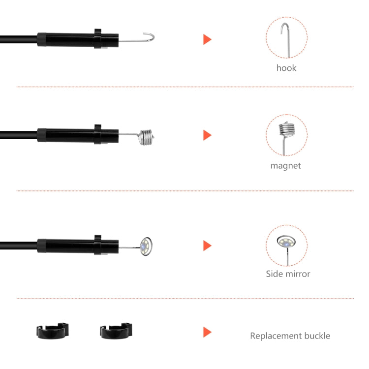 P130 8mm 4.3 inch Triple Camera with Screen Endoscope, Length:5m - Consumer Electronics by buy2fix | Online Shopping UK | buy2fix