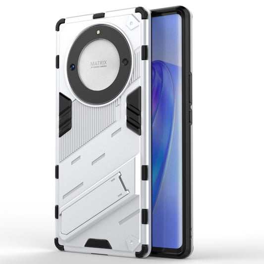 For Honor X9a/X40 5G/Magic5 Lite Punk Armor PC + TPU Phone Case with Holder(White) - Honor Cases by buy2fix | Online Shopping UK | buy2fix