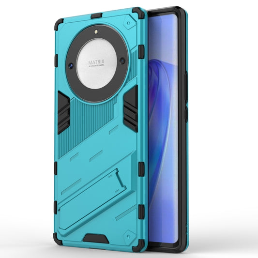 For Honor X9a/X40 5G/Magic5 Lite Punk Armor PC + TPU Phone Case with Holder(Blue) - Honor Cases by buy2fix | Online Shopping UK | buy2fix