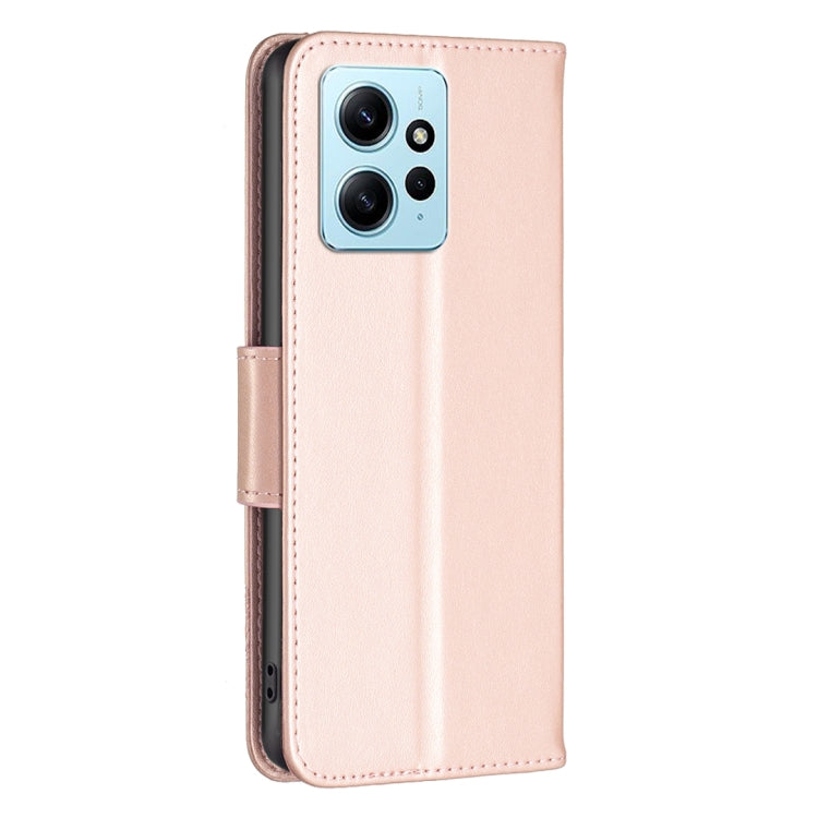 For Xiaomi Redmi Note 12 4G Global Two Butterflies Embossing Leather Phone Case(Rose Gold) - Note 12 Cases by buy2fix | Online Shopping UK | buy2fix