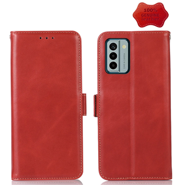 For Nokia G22 4G Crazy Horse Top Layer Cowhide Leather Phone Case(Red) - Nokia Cases by buy2fix | Online Shopping UK | buy2fix