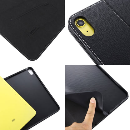 For iPad 10th Gen 10.9 2022 GEBEI Silk Texture Flip Tablet Leather Case(Black) - iPad 10th Gen 10.9 Cases by GEBEI | Online Shopping UK | buy2fix