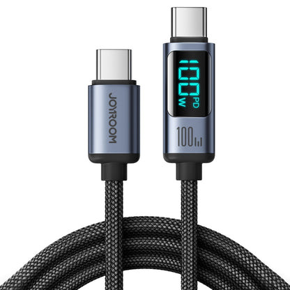 JOYROOM S-CC100A16 100W USB-C / Type-C to USB-C / Type-C Digital Display Fast Charging Data Cable, Length:1.2m(Black) -  by JOYROOM | Online Shopping UK | buy2fix