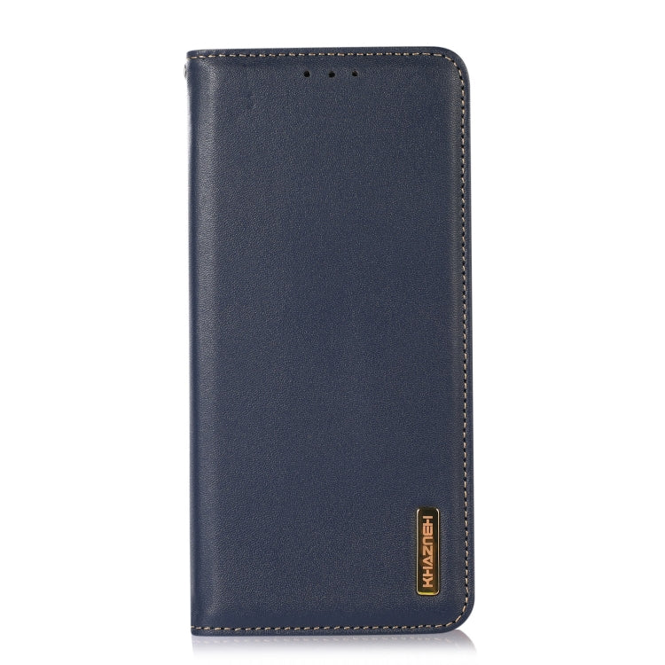 For Motorola ThinkPhone 5G KHAZNEH Nappa Top Layer Cowhide Leather Phone Case(Blue) - Motorola Cases by buy2fix | Online Shopping UK | buy2fix