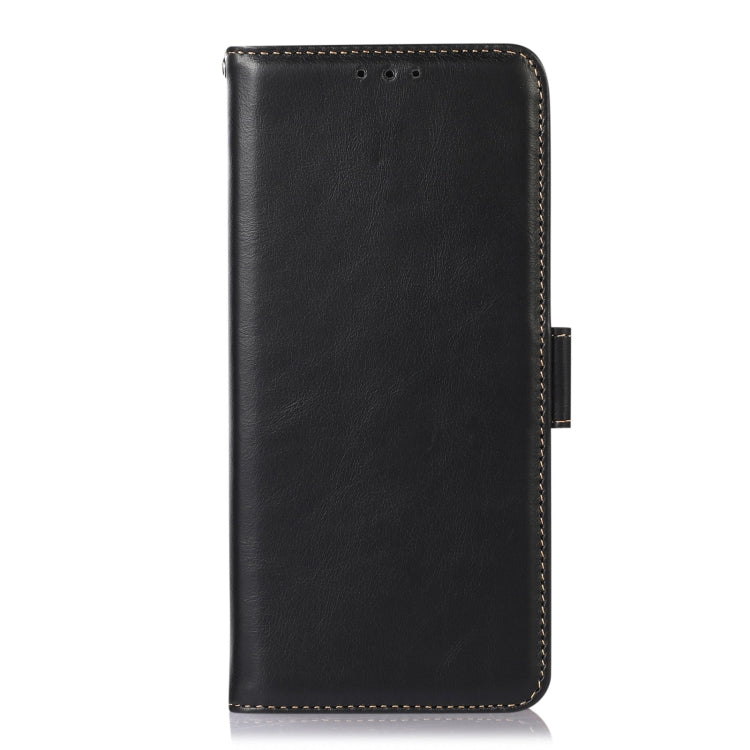 For Nokia C12 4G Crazy Horse Top Layer Cowhide Leather Phone Case(Black) - Nokia Cases by buy2fix | Online Shopping UK | buy2fix