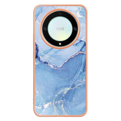 For Honor X9a / Magic5 Lite Electroplating Marble Dual-side IMD Phone Case(Blue 018) - Honor Cases by buy2fix | Online Shopping UK | buy2fix