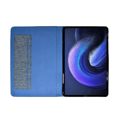 For Xiaomi Pad 6 / Pad 6 Pro Fabric Leather Tablet Case(Blue) -  by buy2fix | Online Shopping UK | buy2fix