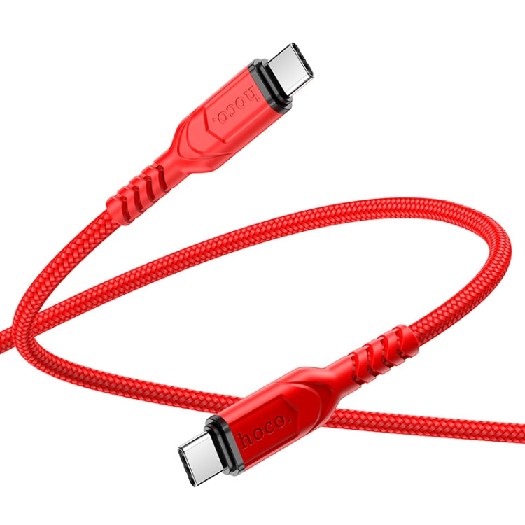 hoco X59 Victory 60W USB-C / Type-C to USB-C / Type-C Charging Data Dable, Length:2m(Red) -  by hoco | Online Shopping UK | buy2fix