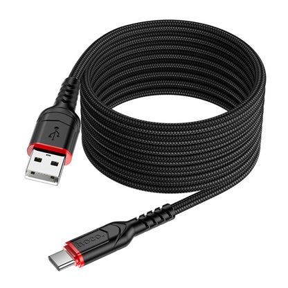 hoco X59 Victory 3A USB to USB-C / Type-C Charging Data Dable, Length:2m(Red) - USB-C & Type-C Cable by hoco | Online Shopping UK | buy2fix