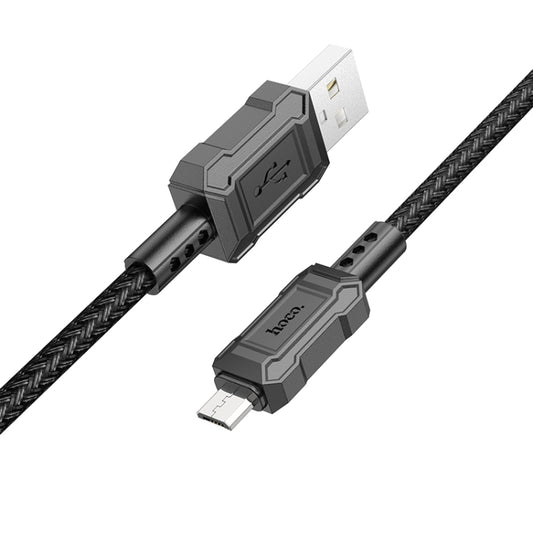 hoco X94 Leader 2.4A USB to Micro USB Charging Data Dable, Length:1m(Black) -  by hoco | Online Shopping UK | buy2fix