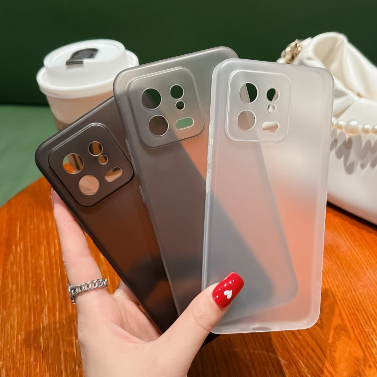For Xiaomi 13 Frosted PP Phone Case(Transparent Black) - 13 Cases by buy2fix | Online Shopping UK | buy2fix